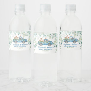 Étiquette Pour Bouteilles D'eau Étiquette de la bouteille d'eau de camion bleu Woo