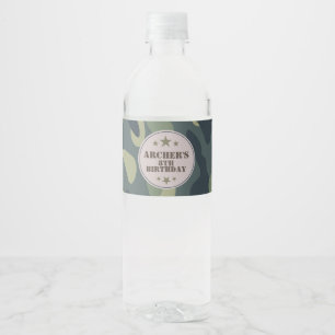 Étiquette Pour Bouteilles D'eau Étiquette d'eau de l'armée, Camouflage