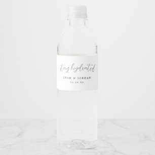Étiquette Pour Bouteilles D'eau Étiquette minimaliste de bouteille d'eau Mariage