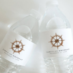 Étiquette Pour Bouteilles D'eau Étiquette minimaliste de bouteille d'eau nautique