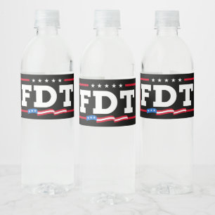 Étiquette Pour Bouteilles D'eau FDT Amusant anti-Trump No-Trump