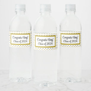 Étiquette Pour Bouteilles D'eau Félicitations Graduation Classe personnalisée de 2