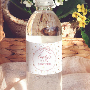 Étiquette Pour Bouteilles D'eau Fête bébé Coquette Fleur Sauvage