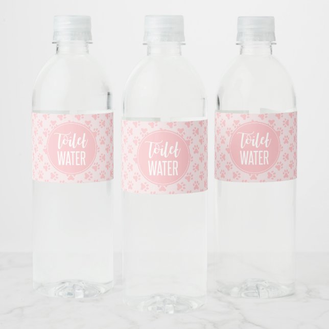 Étiquette Pour Bouteilles D'eau fête d'anniversaire chiot toilette bouteille d'eau (Bouteilles)