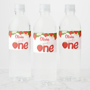 Étiquette Pour Bouteilles D'eau Fête d'anniversaire de fraise sucrée imprimée