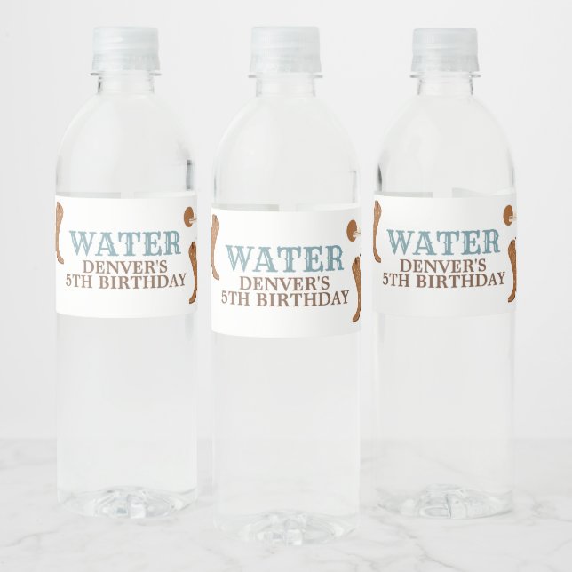 Étiquette Pour Bouteilles D'eau Fête d'anniversaire Wild West Cowboy (Bouteilles)