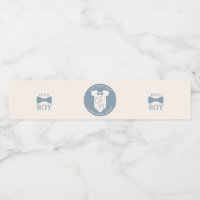 Fête de bébé au noeud papillon bleu poussiéreux