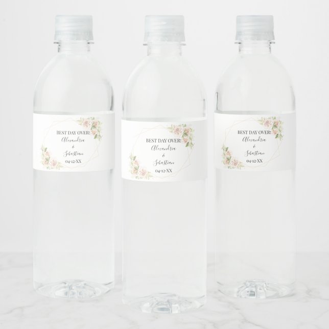 Étiquette Pour Bouteilles D'eau Fête des mariées Couples Mariage Bouteille d'eau É (Bouteilles)