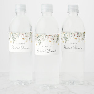 Étiquette Pour Bouteilles D'eau Fête des mariées Fleur sauvage d'été