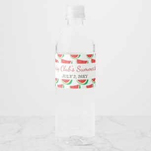 Étiquette Pour Bouteilles D'eau Fête d'été Motif de pastèque personnalisée