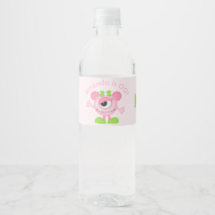 Étiquette Pour Bouteilles D'eau Fête sur le thème de Little Girl Monster