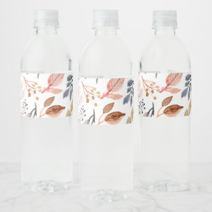 Étiquette Pour Bouteilles D'eau feuilles d'arbre