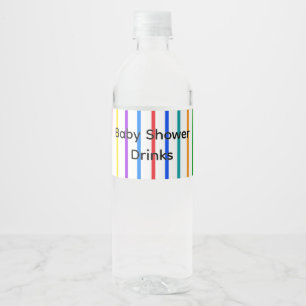 Étiquette Pour Bouteilles D'eau Fier d'être un Baby shower latin   Flore et bande