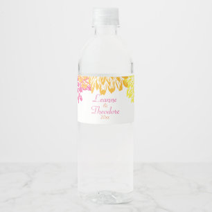 Étiquette Pour Bouteilles D'eau Filles multicolores, Florales