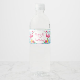 Étiquette Pour Bouteilles D'eau Flamant rose FlamingParty Bouteille d'eau Étiquett