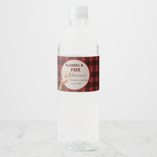 Étiquette Pour Bouteilles D'eau Flanelle & fizz hiver rouge & noir shower de maria