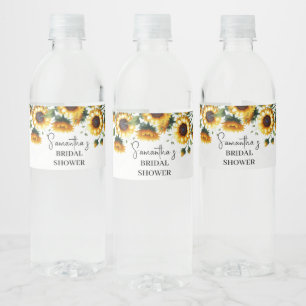 Étiquette Pour Bouteilles D'eau Fleurs Jaunes Fleurs Jaunes Fête des mariées rusti