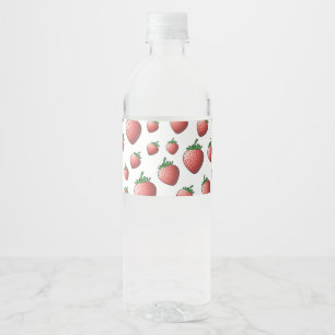 Étiquette Pour Bouteilles D'eau Fraise