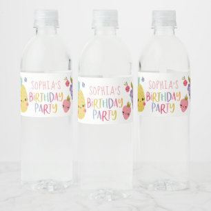 Étiquette Pour Bouteilles D'eau Frutti fête d'anniversaire