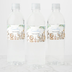 Étiquette Pour Bouteilles D'eau Garçon Wild One Safari