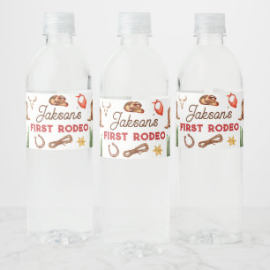 Étiquette Pour Bouteilles D'eau Garçons Mon premier rodéo Cowboy 1er anniversaire