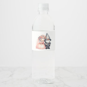 Étiquette Pour Bouteilles D'eau Garden Gnome Mariée Salle Fairytale Rustique Maria