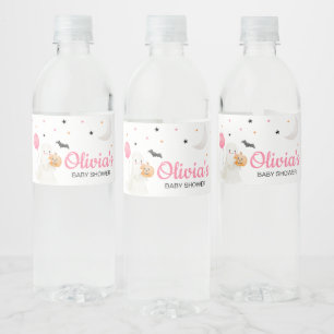 Étiquette Pour Bouteilles D'eau Girl Little Boo est un Baby shower presque dû