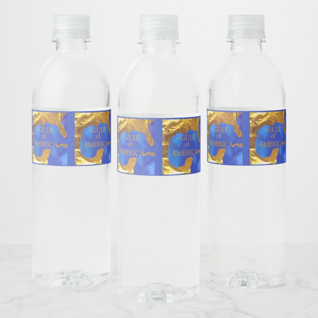ÉTIQUETTE POUR BOUTEILLES D'EAU GOLFE D'AMÉRIQUE (Bouteilles)