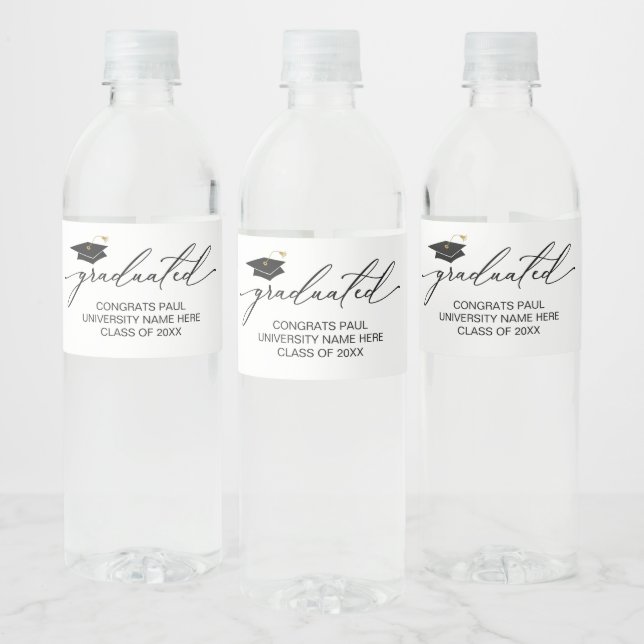 Étiquette Pour Bouteilles D'eau Graduation bottle labels (Bouteilles)