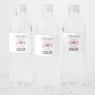Étiquette Pour Bouteilles D'eau grand-père cool drôle dire