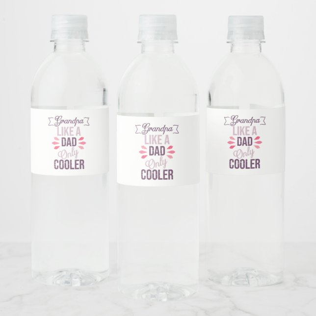Étiquette Pour Bouteilles D'eau grand-père cool drôle dire (Bouteilles)