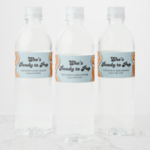 Étiquette Pour Bouteilles D'eau Groovy Elle est prête à faire sauter la poussière 