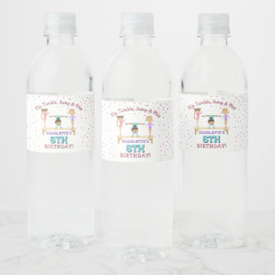Étiquette Pour Bouteilles D'eau Gymnastique Enfants Fille Anniversaire Thème de fê