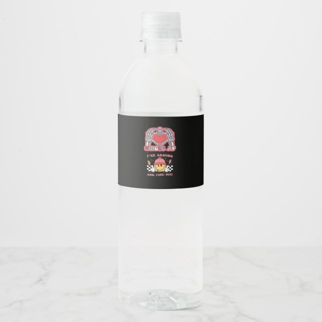 Étiquette Pour Bouteilles D'eau Halloween des mains drôle - Grabby Ghoul (Devant)