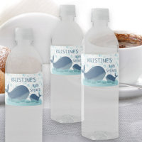 Happy Whale Ocean Bubbles Baby shower personnalisé