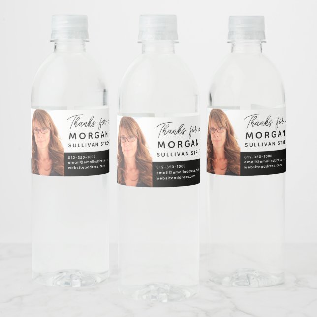 Étiquette Pour Bouteilles D'eau Immobilier Open House QR Code Marketing (Bouteilles)