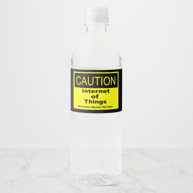 Étiquette Pour Bouteilles D'eau Internet des objets IoT Avertissement Signal d'ave (Devant)