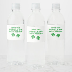 Étiquette Pour Bouteilles D'eau J'ai mis le Double D's à St. Paddy's Day drôle
