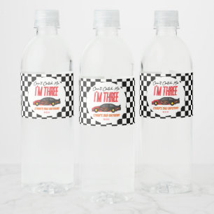 Étiquette Pour Bouteilles D'eau Je ne peux pas me rattraper Red Race Car 3e fête d