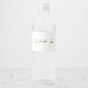 Étiquette Pour Bouteilles D'eau Jean LaTasse Bouteille d'eau Promo
