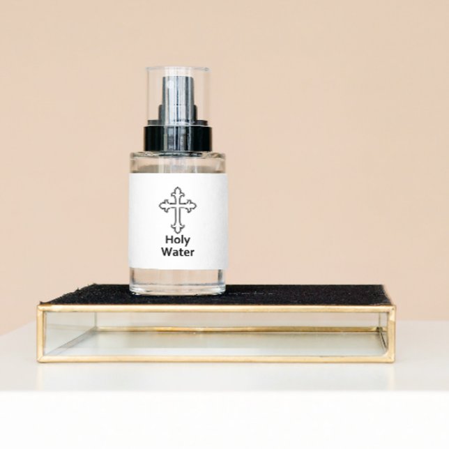 Étiquette Pour Bouteilles D'eau Jésus Croix (Créateur téléchargé)