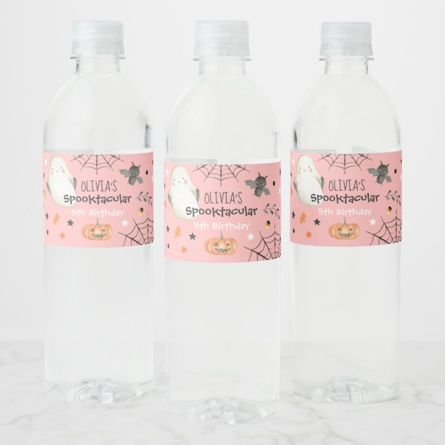 Étiquette Pour Bouteilles D'eau Joli Halloween Ghost Spooktacular Anniversaire Déc (Bouteilles)