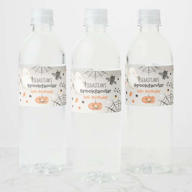 Étiquette Pour Bouteilles D'eau Joli Halloween Ghost Spooktacular Anniversaire Déc (Bouteilles)