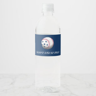 Étiquette Pour Bouteilles D'eau Joyeux baseball 4 juillet
