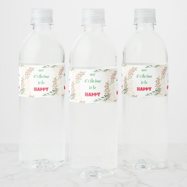 Étiquette Pour Bouteilles D'eau Joyeux Noël Festif vacances Conception cadeau (Bouteilles)
