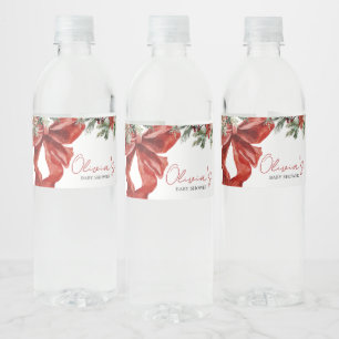 Étiquette Pour Bouteilles D'eau Joyeux petit Baby shower de Noël