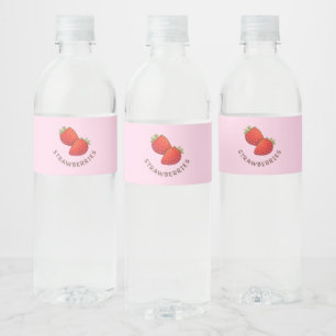Étiquette Pour Bouteilles D'eau Jus de fraise