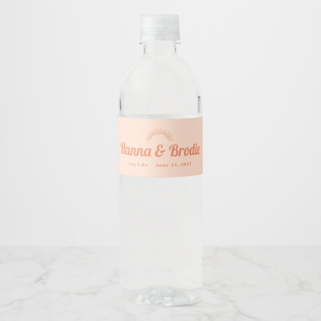 Étiquette Pour Bouteilles D'eau Juste Mariage (Devant)