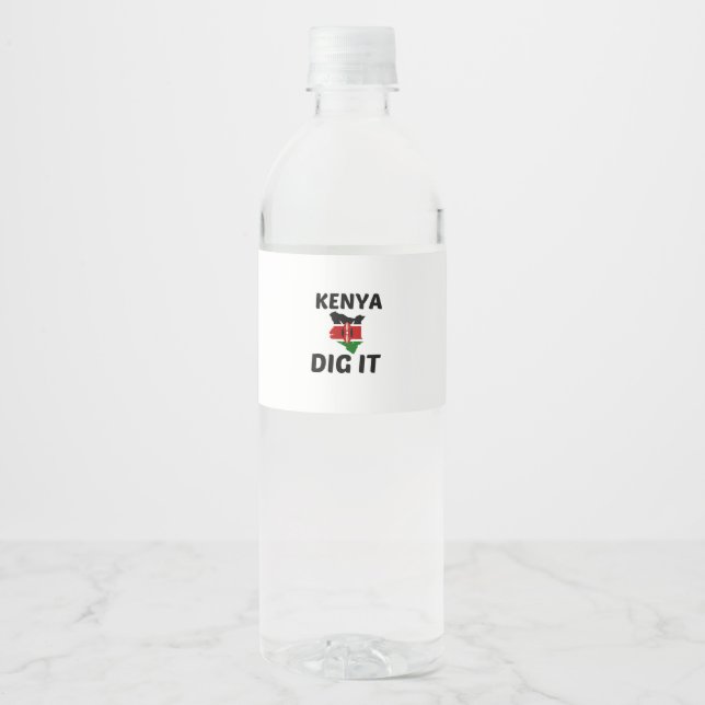 ÉTIQUETTE POUR BOUTEILLES D'EAU KENYA L'A DIT (Devant)