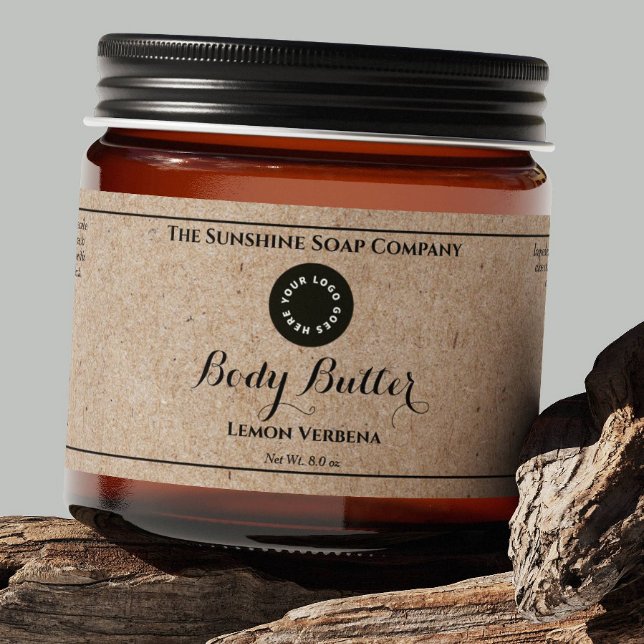 Étiquette Pour Bouteilles D'eau Kraft Paper Cosmetics Jar Label with Logo (Créateur téléchargé)